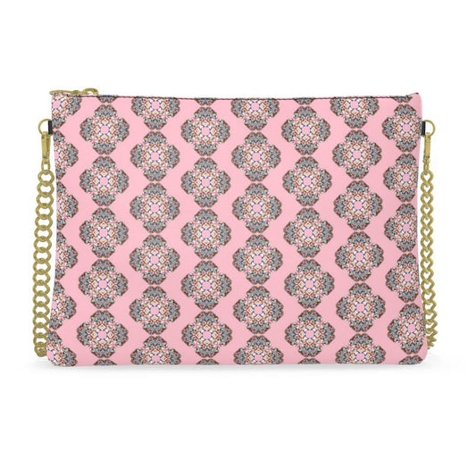 The Mandala in Blush Leather Crossbody Bag