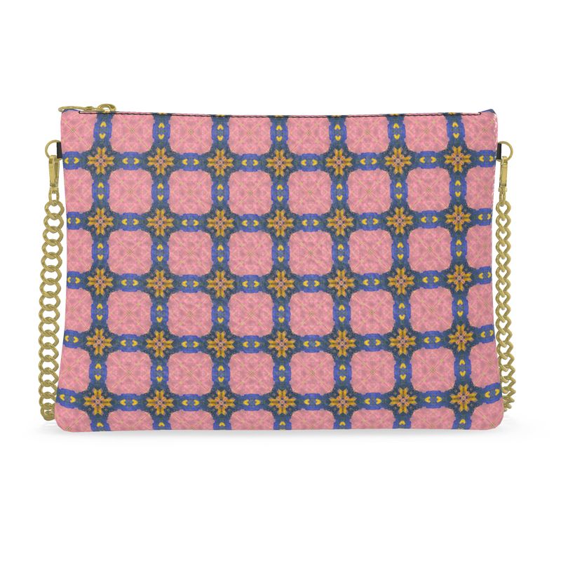Trellis in Rose & Navy Leather Crossbody