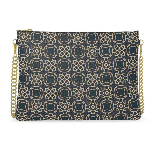 Zahra Geometric Leather Crossbody