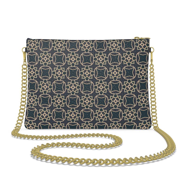 Zahra Geometric Leather Crossbody