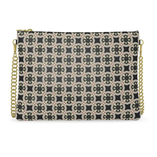 Midnight Black Jaipur Tile Leather Crossbody