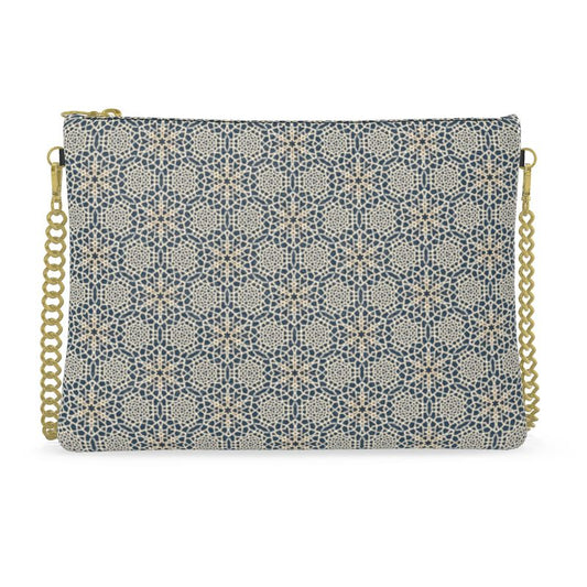 Indigo Jaali Tile Leather Crossbody