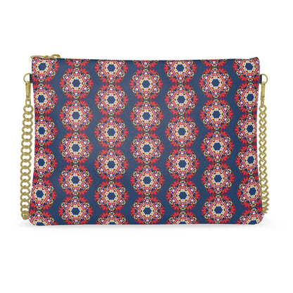 Kaleidoscope in Electric Blue Leather Crossbody Bag