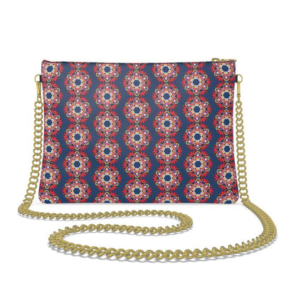 Kaleidoscope in Electric Blue Leather Crossbody Bag