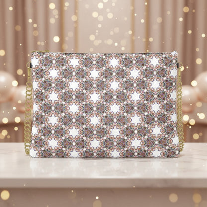 The Kaleidoscope in White Leather Crossbody Bag