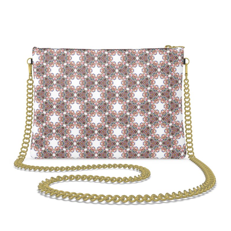 The Kaleidoscope in White Leather Crossbody Bag