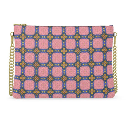 Trellis in Rose & Navy Leather Crossbody