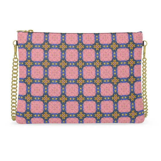 Trellis in Rose & Navy Leather Crossbody