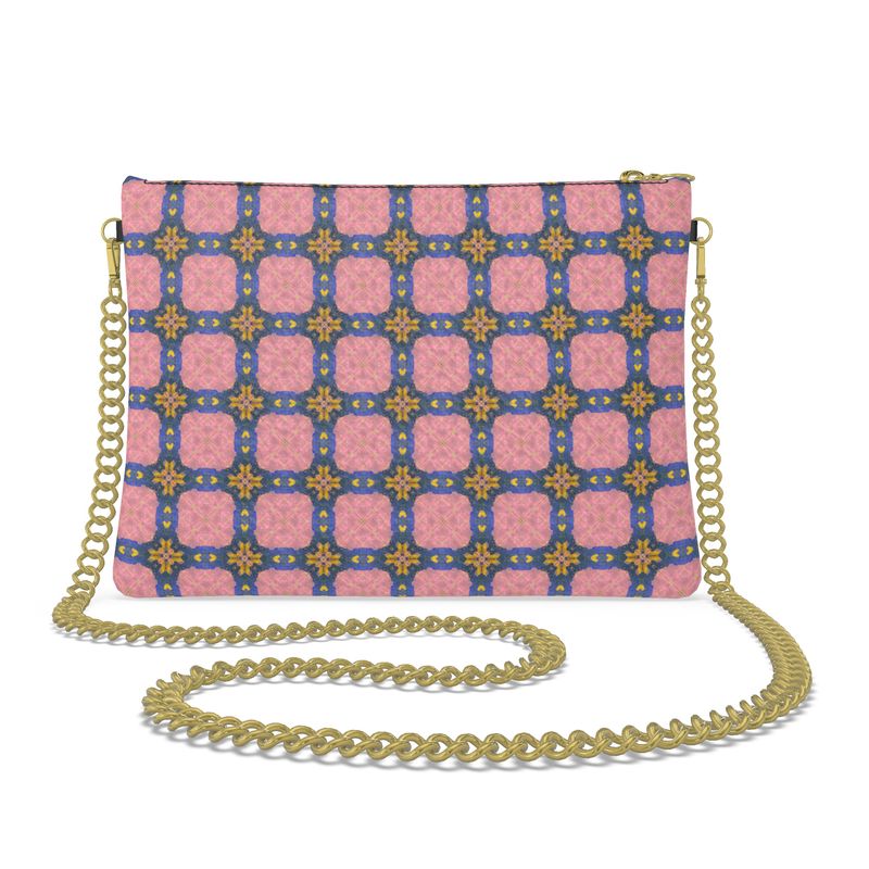 Trellis in Rose & Navy Leather Crossbody