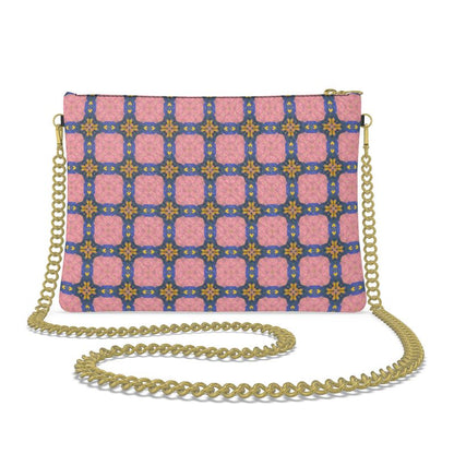 Trellis in Rose & Navy Leather Crossbody