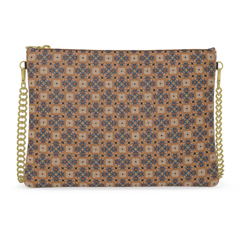Star Lattice in Terracotta Leather Crossbody Bag