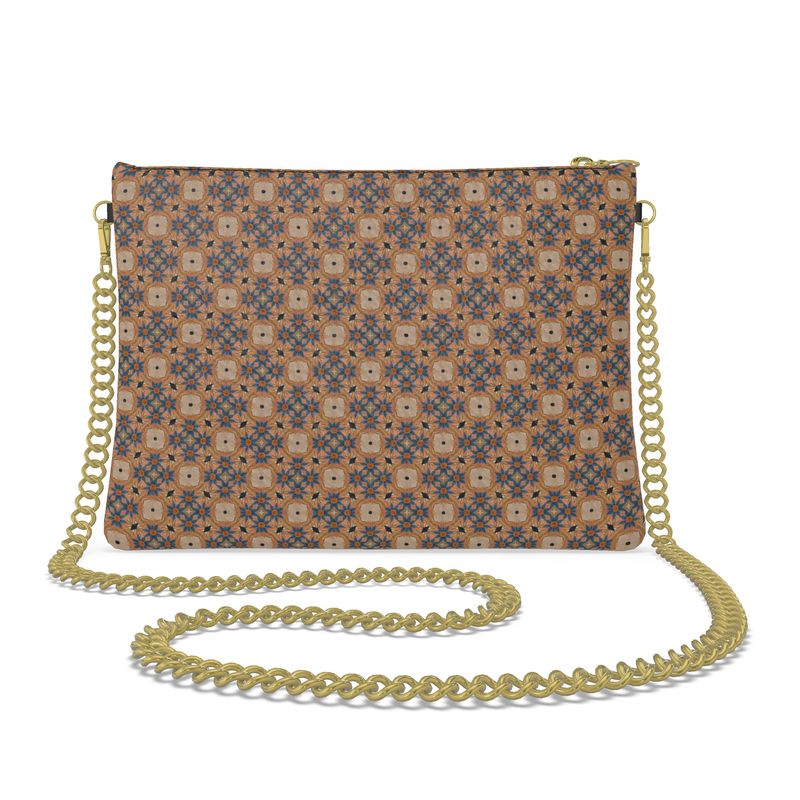 Star Lattice in Terracotta Leather Crossbody Bag
