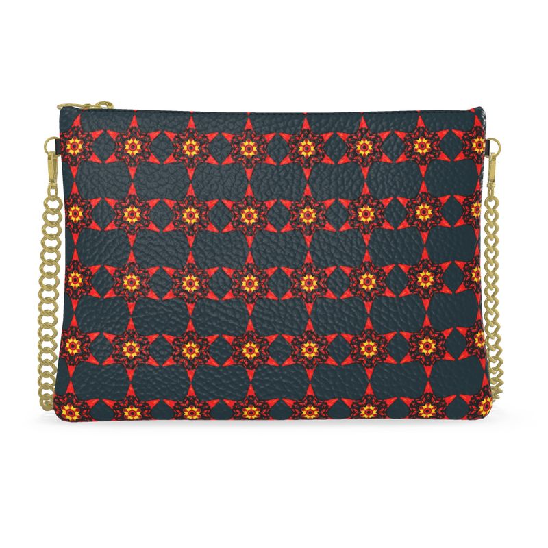 Crimson Bloom Leather Crossbody