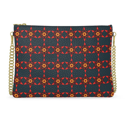 Crimson Bloom Leather Crossbody