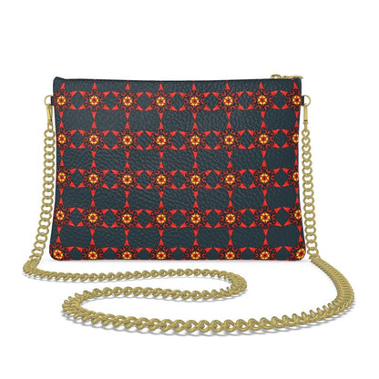 Crimson Bloom Leather Crossbody
