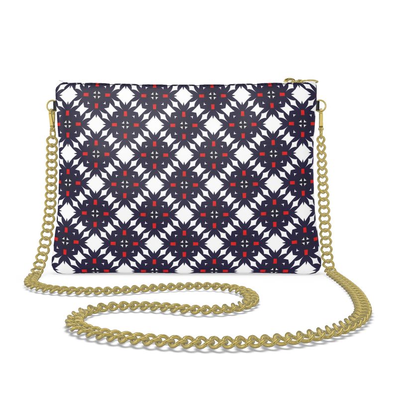 Crimson & Navy Heritage Leather Crossbody