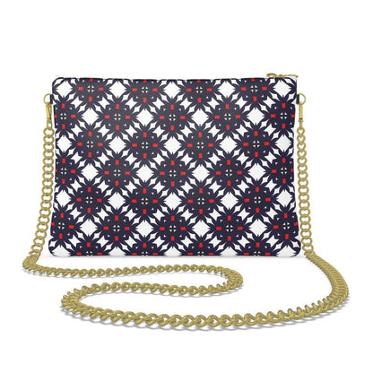 Crimson & Navy Heritage Leather Crossbody