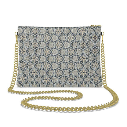 Indigo Jaali Tile Leather Crossbody