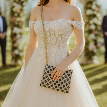 The Lattice Luxe Leather Crossbody Bag