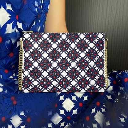 Crimson & Navy Heritage Leather Crossbody